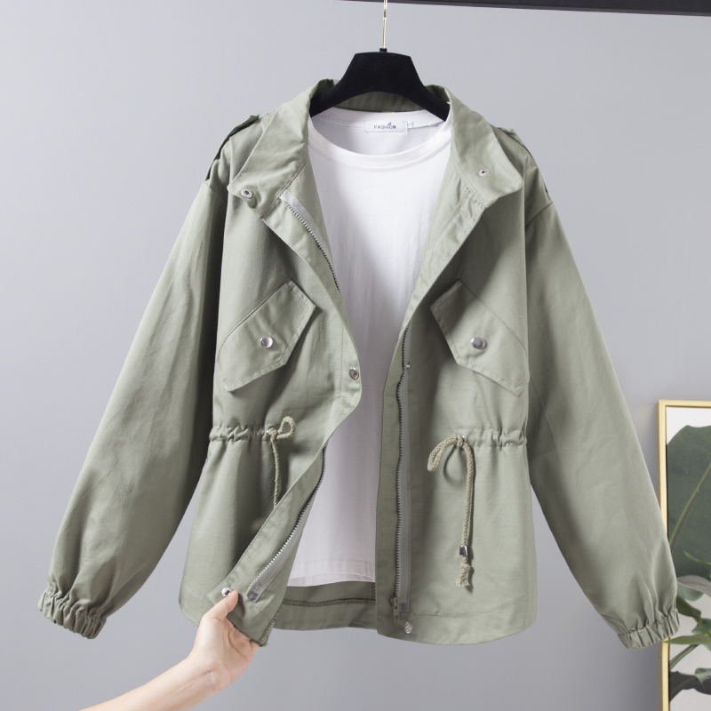 

Harajuku Trench Coat Women 2020 Spring Autumn New Loose Plus Size Lace up Zipper Mid-length Windbreaker Womens Coats Tide G231, Black