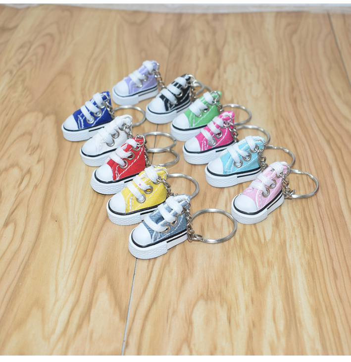 2021 35mm Mini Canvas Sneaker Shoes Keychain Cute Gifts Shoe Keychain