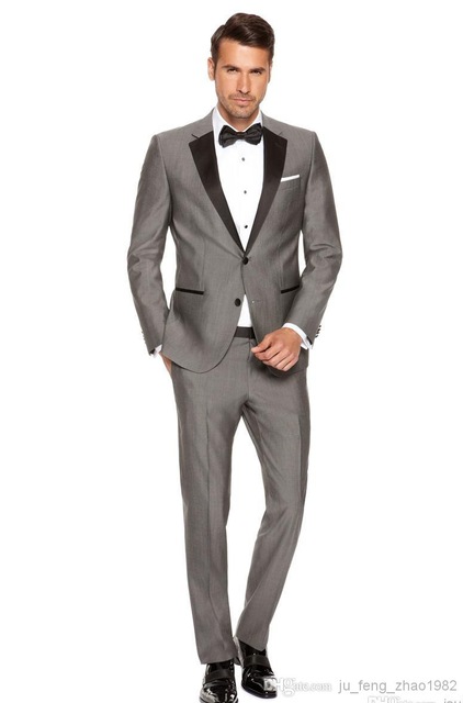 

Blazers For Men Suits Custom Made Men's Fashion Wedding Morning Groom Gray Tuxedos Business Prom Cheap 3 Piece Jacket Pants tie, Picture style