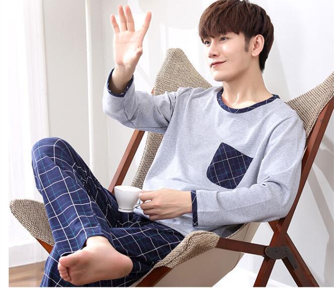 

2020 new casual men's pajamas, Gray