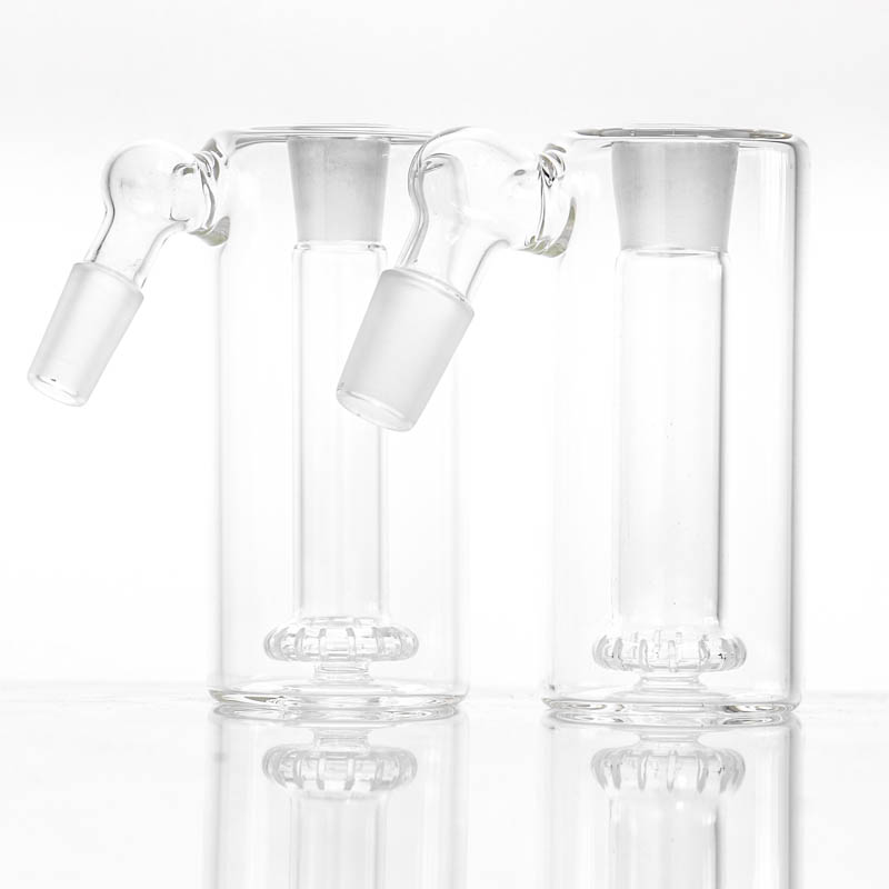 

New 45 degree 14mm male and female Ash catcher Showerhead percolator one inside joint thick clear glass for bong
