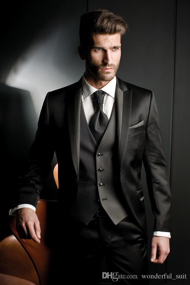 

2015 Custom Made Groom Tuxedos Black Formal Suits Wedding suits Groomsman Suit Mens Suit (Jacket+Pants+Tie+Vest) Bridegroom Suit, White