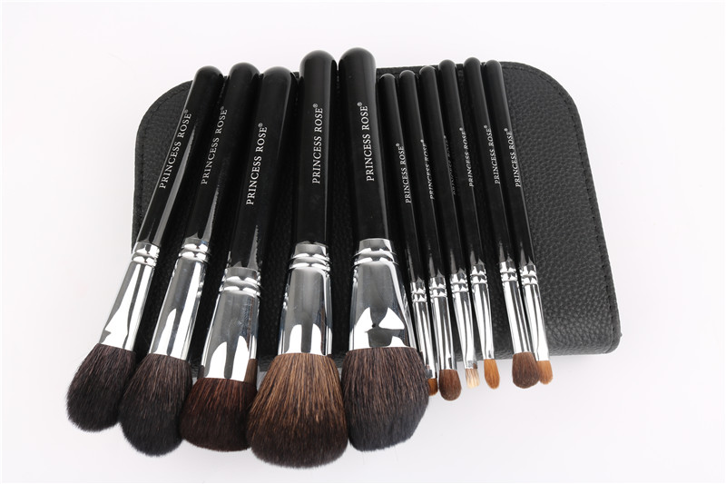 

2020 New 11PCS Black Goat Hair Makeup Brush Blush Eyeshadow Concealer Lip Gloss Makeup Brush Set pinceis de maquiagem