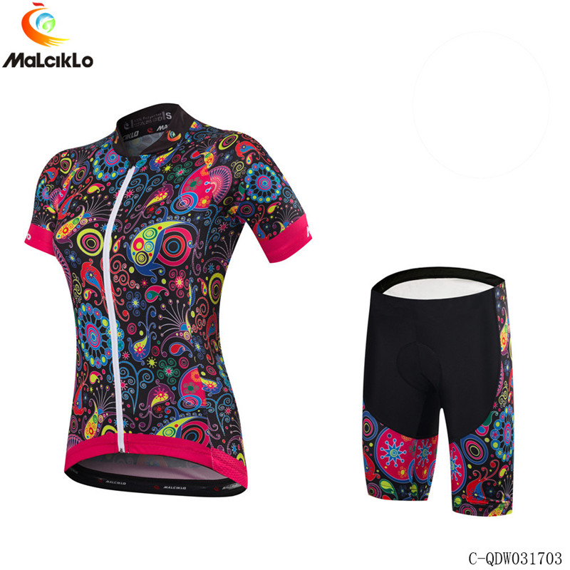 

Malciklo Women cyclists clothing roupa ciclismo maillot bicycle jersey Lady MTB bibs pants sportswear suit custom