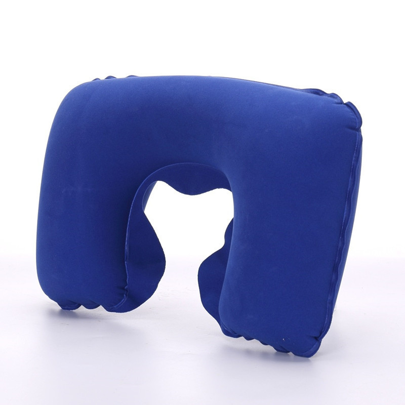 

U Shaped Inflatable Neck Pillow Travel Airplane Train Car Neck Pillow Head Rest Comfort Sleeping Cushion