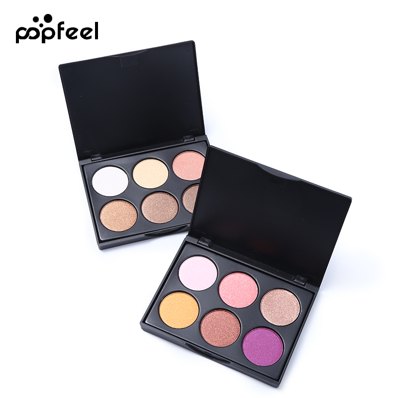 

Popfeel Brand 6 Colors Eyeshadow Makeup Palette Nude Shimmer Matte Pigmented Smoky Eye Shadow Powder Long Lasting Cosmetics, 03