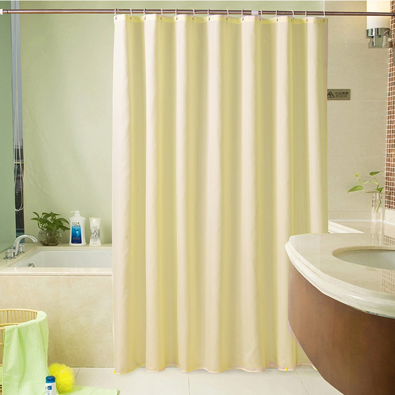 2019 Solid Beige Shower Curtains For Bathroom Jarl Home Hotel