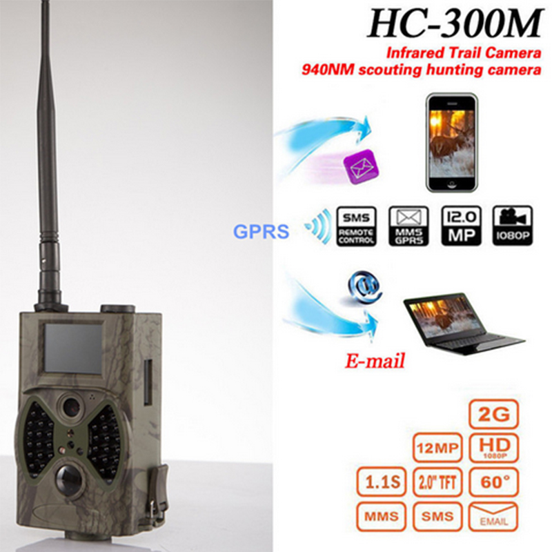 SMS 940NM HC300M IR LED Docooler C/ámara de Caza Trail Exploraci/ón Vigilancia Caza Infrarrojo Digital GPRS MMS