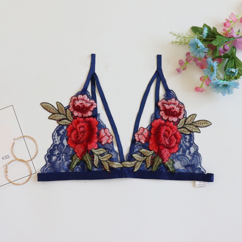 

French Style Bralette Seamless Deep V Lace Bra Women Embroidery Wireless Thin Underwear Sexy Lingerie Soft Intimates, As pic