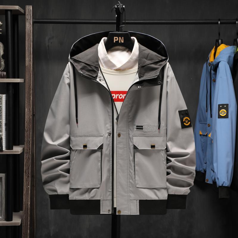 

Spring Men's coat 2020 new INS Korea version of fashion handsome casual men's spring and autumn jacket, Black