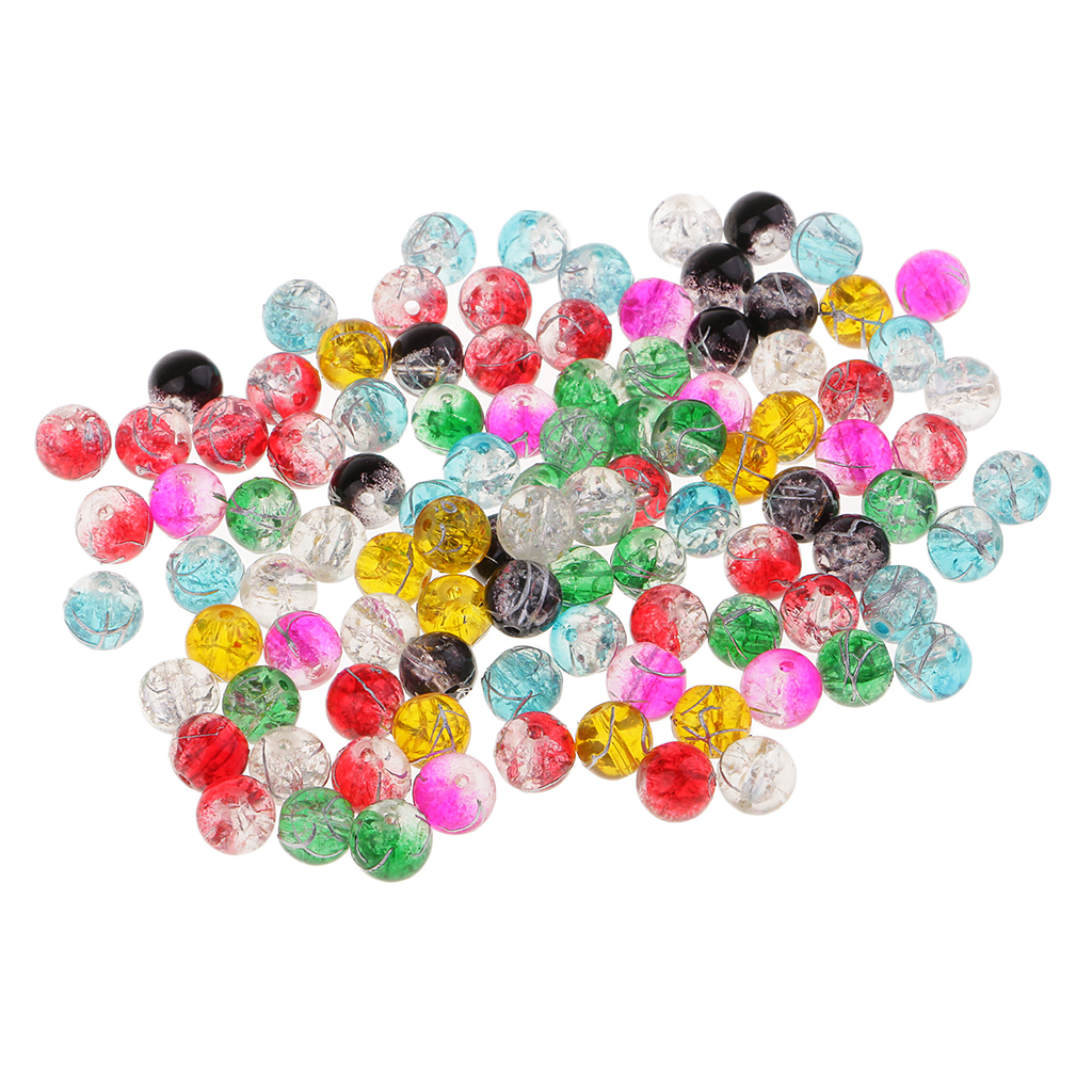 

100pcs glass round spacer loose beads 8cm for jewelry making findings