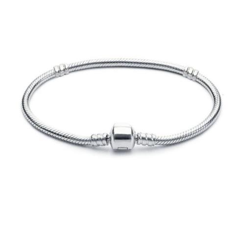 

Factory Wholesale 925 Sterling Silver Bracelets 3mm Snake Chain Fit Charm Bead Bangle Bracelet Jewelry Gift For Men Women W68