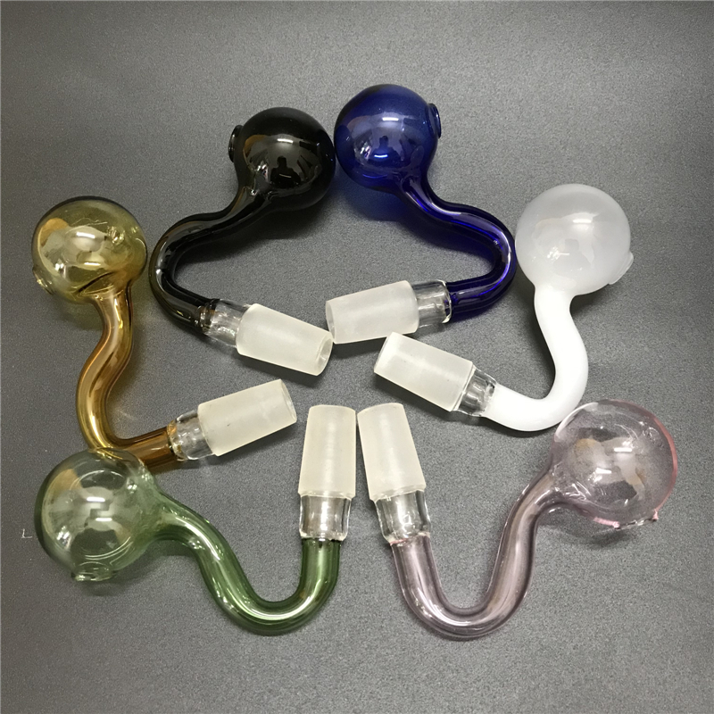 

Colorful Pyrex Glass Oil Burner 14mm 18mm Male Female Smoking Accessories for Water Pipes Banger Nail Rigs Bongs Big Bowls