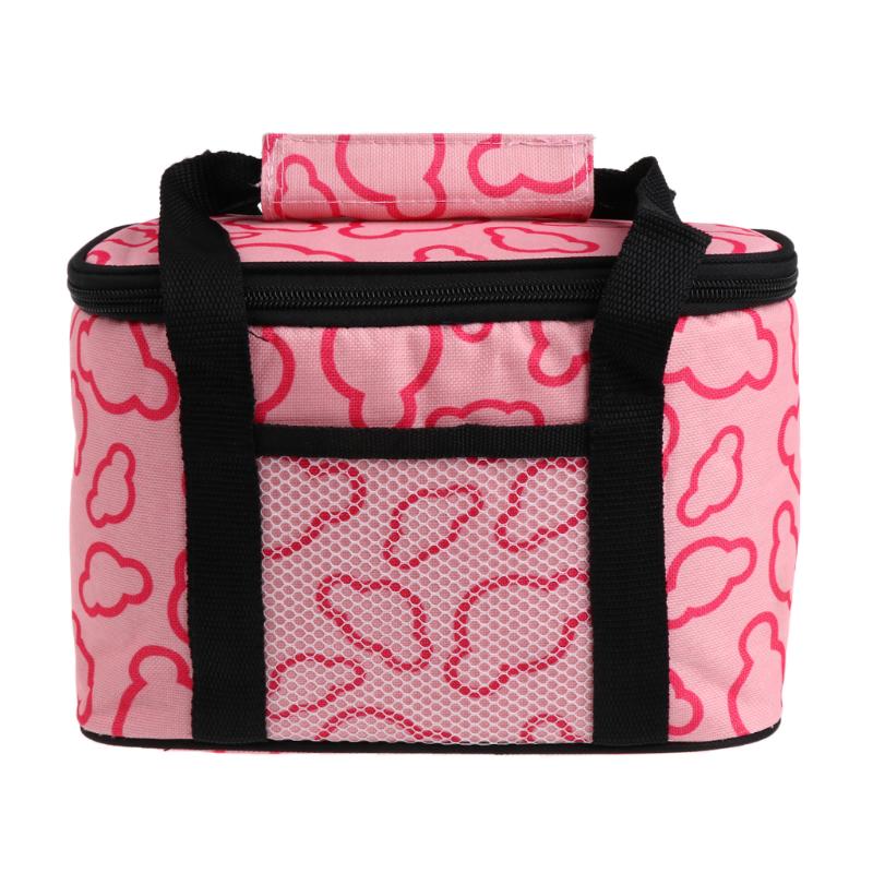 

SchooI Office Lunch Bags Lunch box Kids Adult Insulated Cool Tote Bag Dual Zippered Design 16cm, Black