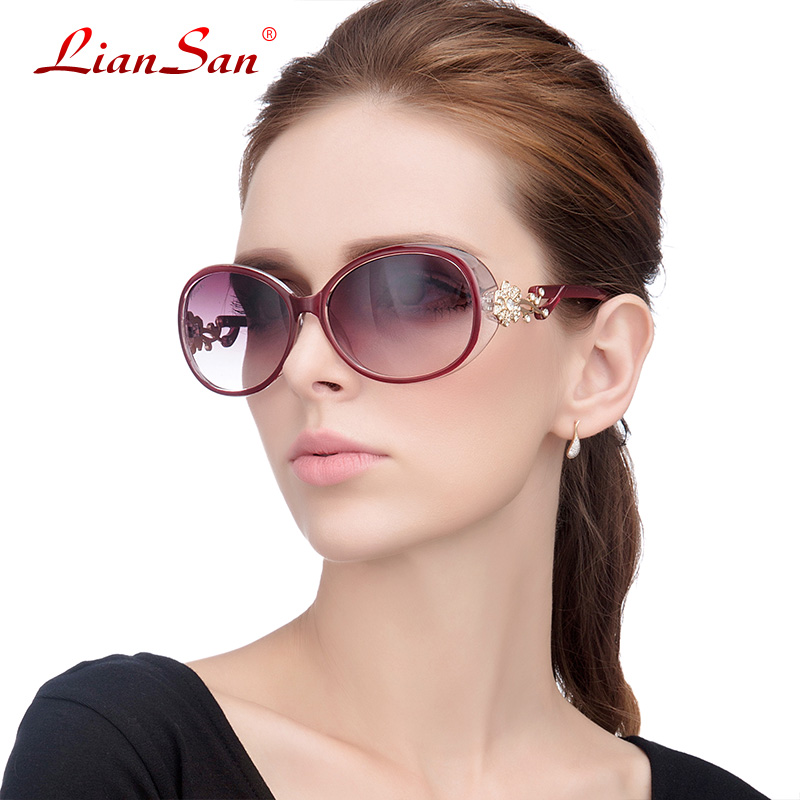 

Lian San 2016 New Fashion Women Sunglasses Polarized Oversize Frame Sunglasses For Female Brand DesignerGD103P