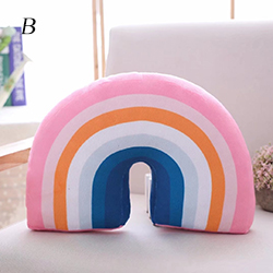 soporte para Almohada con forma de U de arco iris de dibujos animados soporte para Almohada con forma de U de arco iris de dibujos animados