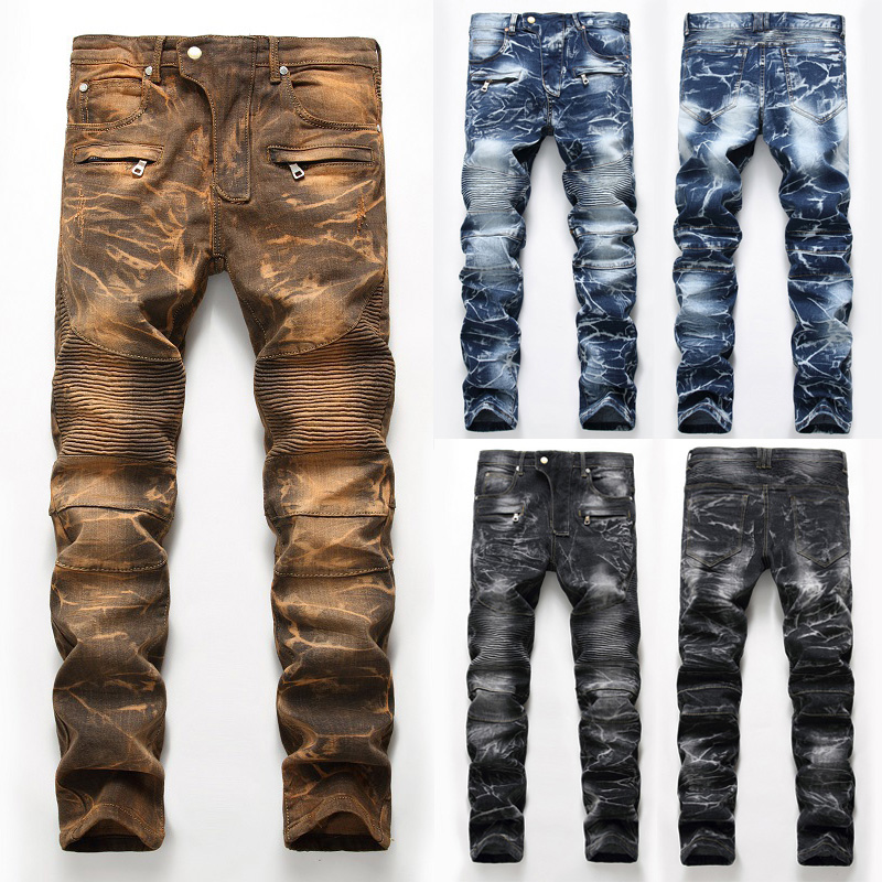 

High Quality Men Skinny Jeans Stretch Pant Straight Jeans Denim Pant Men Casual Long Long Trouser