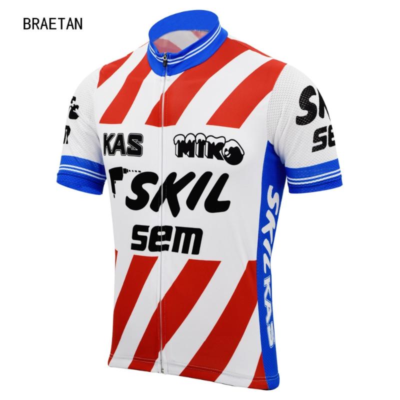 

2018 Men cycling jersey old team road bicycle clothing classic bike wear retro clothes hombre short sleeve maillot jersey, Style photos