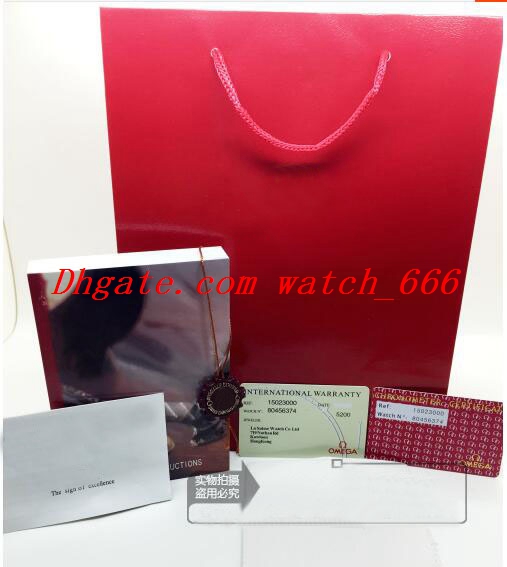 

Watch Box Red Luxury WATCH BOX New Square Red box For Watches Booklet Card Tags And Papers Certificate Thick Men Woman's Watches Boxes, Black;blue
