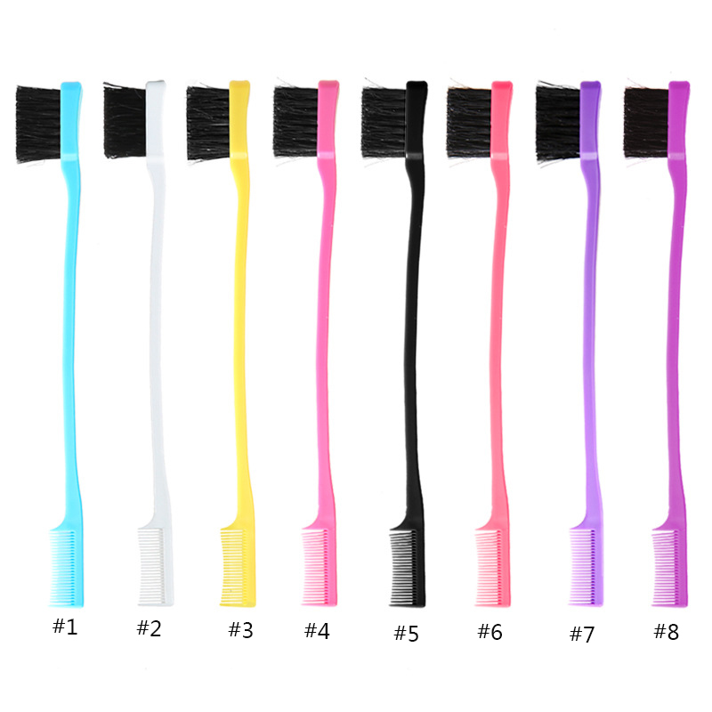 

Eyebrow brush Beauty Double Sided Edge Control Comb Hair Styling tools 8 colors