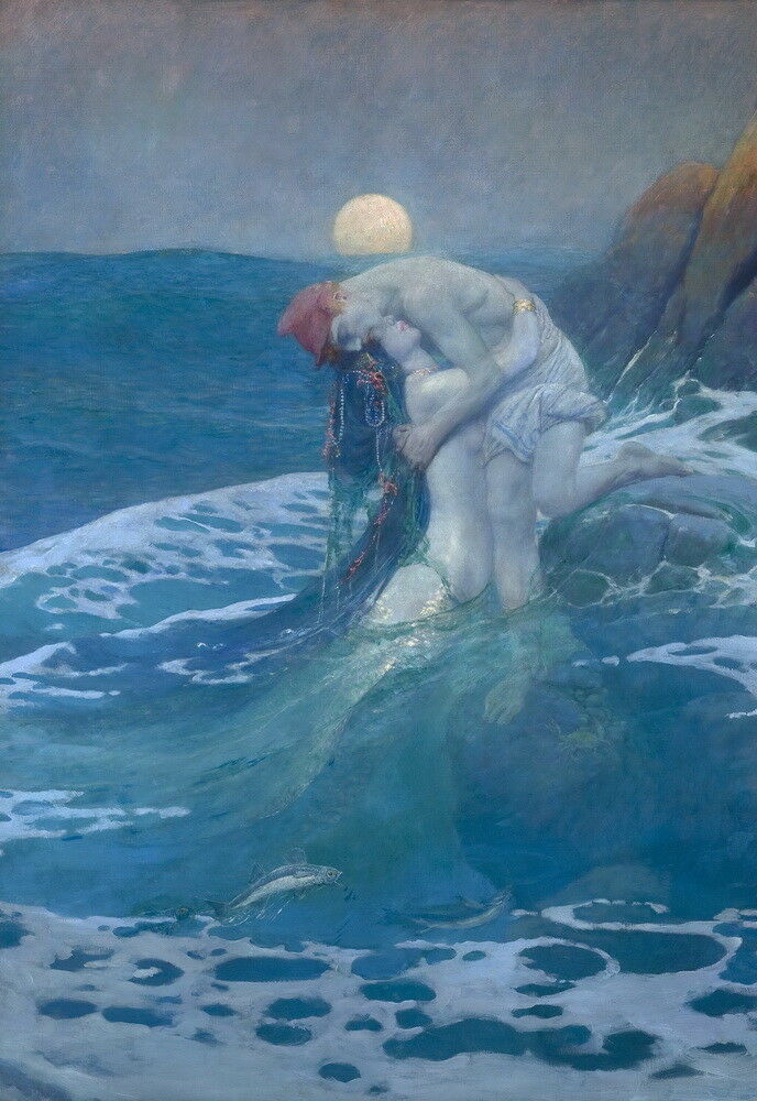 

Howard Pyle The Mermaid Home Decor Handpainted &HD Print Oil Painting On Canvas Wall Art Canvas Pictures 191111
