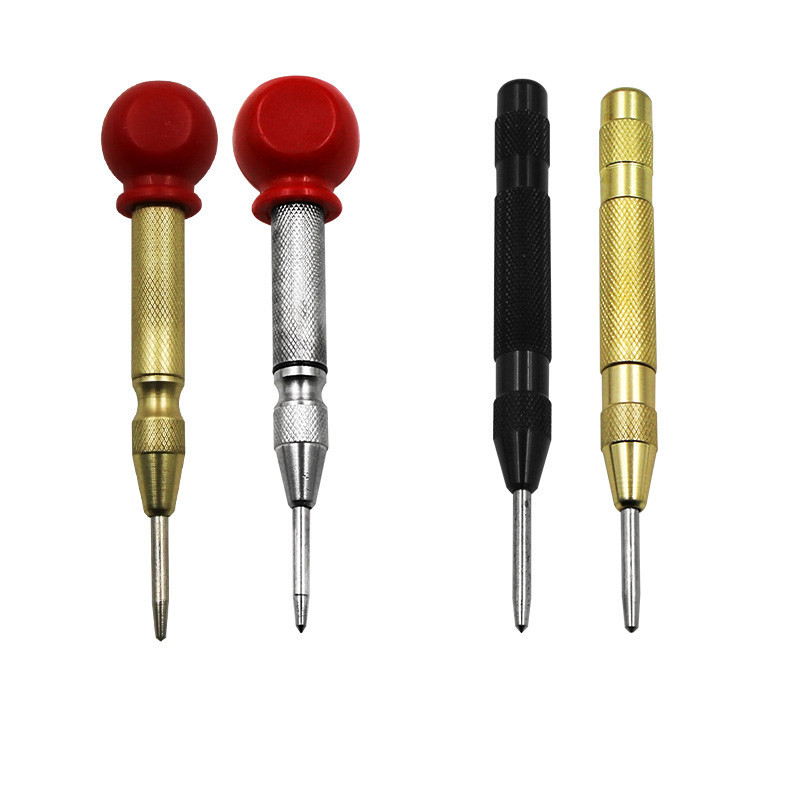 

Automatic center punch Spring Loaded Marking drill Pin Starting Holes Tool for Wood metal glass Press Dent Marker Tools