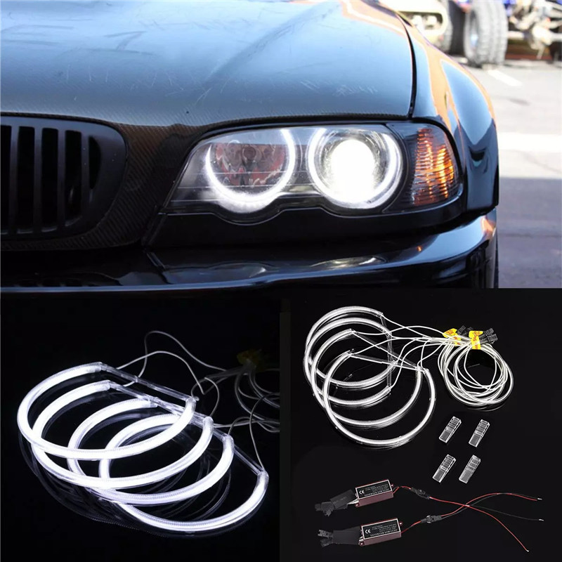 

4PCS CCFL Car Angel Eagle Eyes Light Flexible Tube Headlight White Headlamp For BMW E36 E38 E39 E46 projector (131*4)