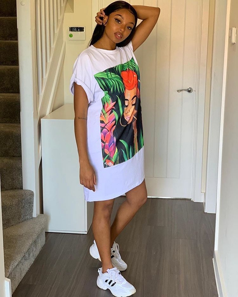 ladies oversized t shirt dress