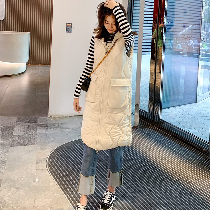 

Down Woman Cotton-padded Clothes Girls Long Coltsfoot Season Loose Coat Easy Cotton-padded Jacket Back Season Special Selling, And positive red