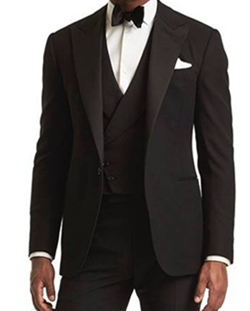 

Handsome Wedding Groom Tuxedos (Jacket+Tie+Vest+Pants) Men Suits Custom Made Formal Suit for Men Wedding Bestmen Tuxedos Cheap A07, Same as image