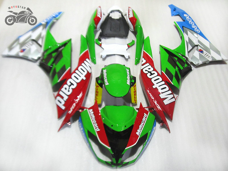 

Motorcycle ABS plastic fairing kits for Kawasaki Ninja ZX-6R 2009 2010 2011 2012 road racing Chinese fairings body parts ZX-6R ZX636 09-12, Same as the picture