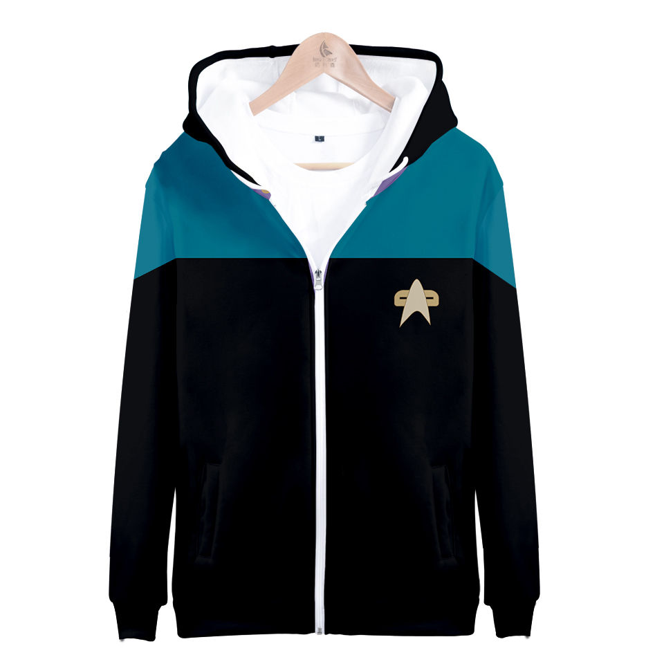 2019 Star Trek Zipper hoodies 3D Hoodie Sweatshirt Women Harajuku Star Trek Cosplay Hoodies men Plus Size for men streetwear