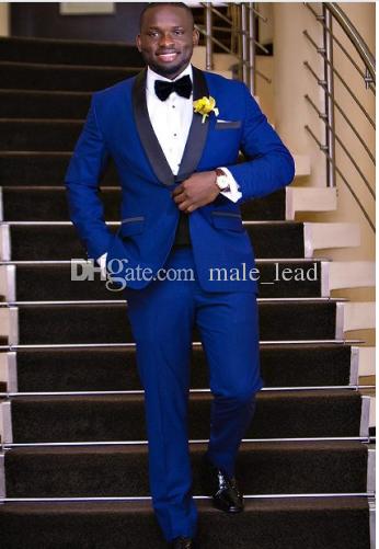 

Cool One Button Groomsmen Shawl Lapel Groom Tuxedos Mens Wedding Dress Man Jacket Blazer Prom Dinner 2 Piece Suit(Jacket+Pants+Tie) A102, Same as image