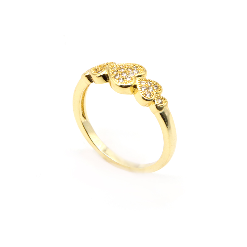gold love heart ring