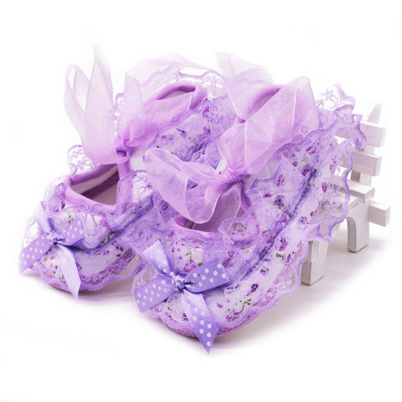 

3 Colors Toddler Baby Girl First Walkers Cute Non-Slip Newborn Infant Child Lace Frilly Flower Shoes Walking Shoes First Walker, Pink