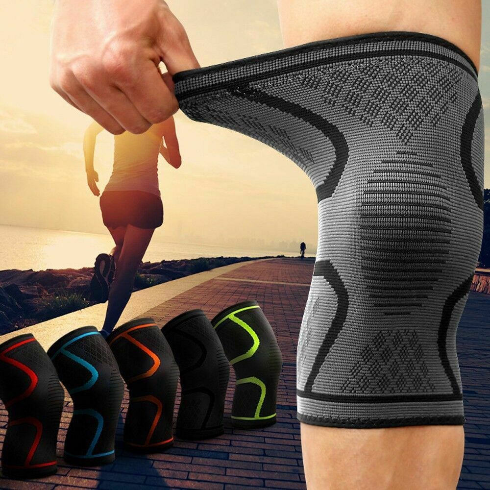 

2pcs Knee Sleeve Compression Brace Support For Sport Joint Pain Arthritis Relief