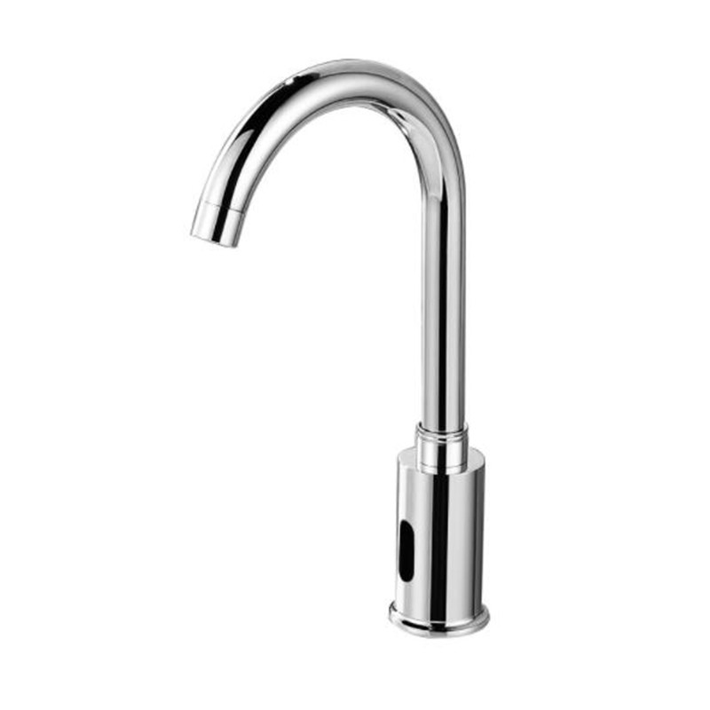 

Automatic Infrared Sensor Kitchen Basin Sink Faucet Single Cold Tap Single Handle Deck Mount With Hose Controller Box Hands Free