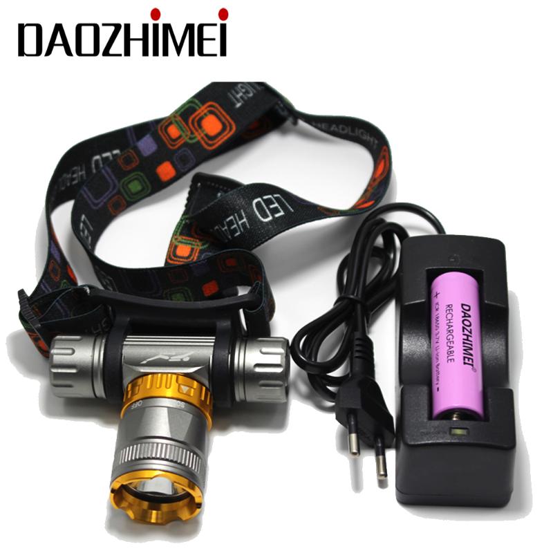 

swimming 5800LM T6 Diving head lamp Waterproof Headlight Led Lighting led Headlamp light Torch + 18650 battery + AC / charger