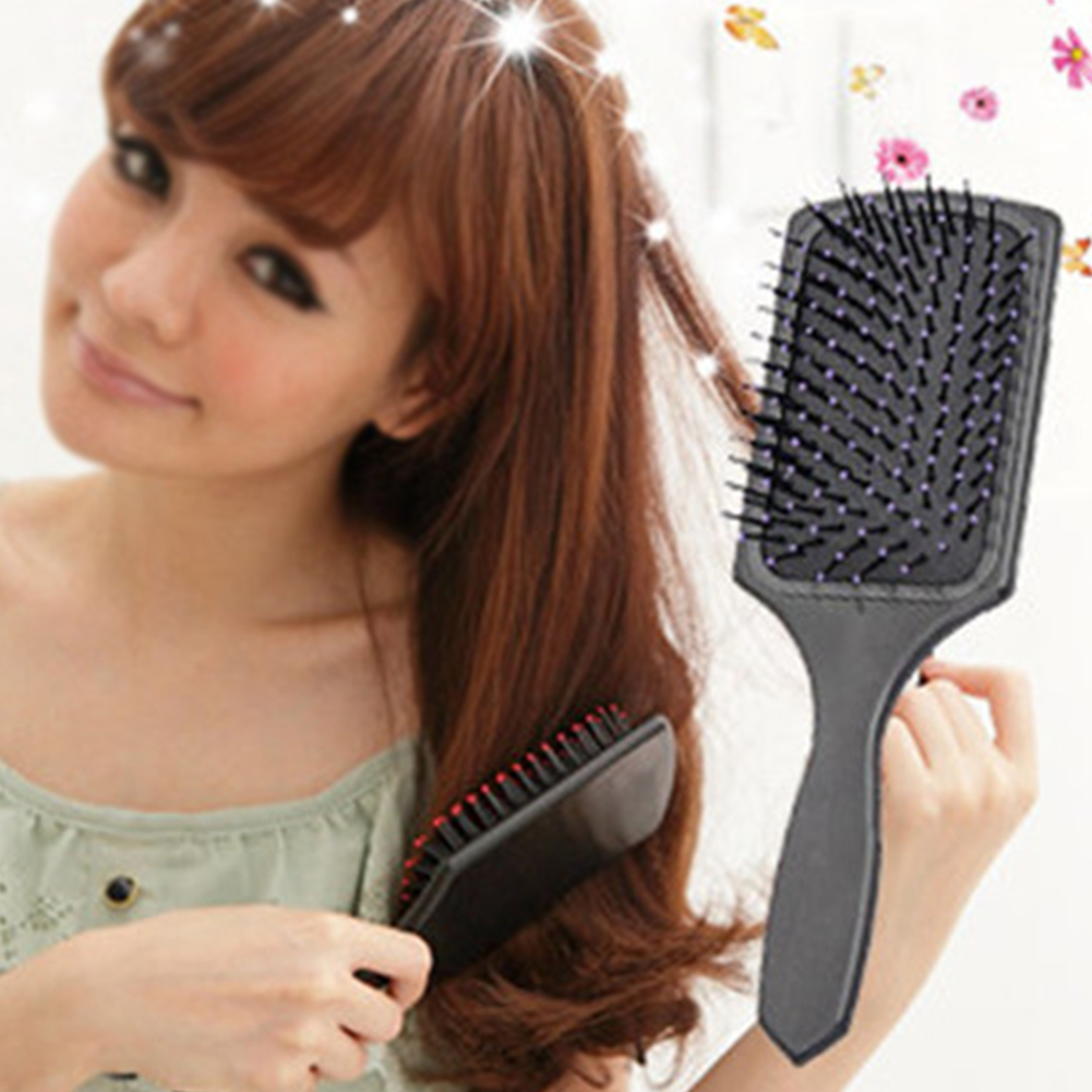 

Massage Airbag Hair CombBig Handle Portable Health Care Detangling Anti Static Durable Professional Smooth Wide Teeth Round End, Silver