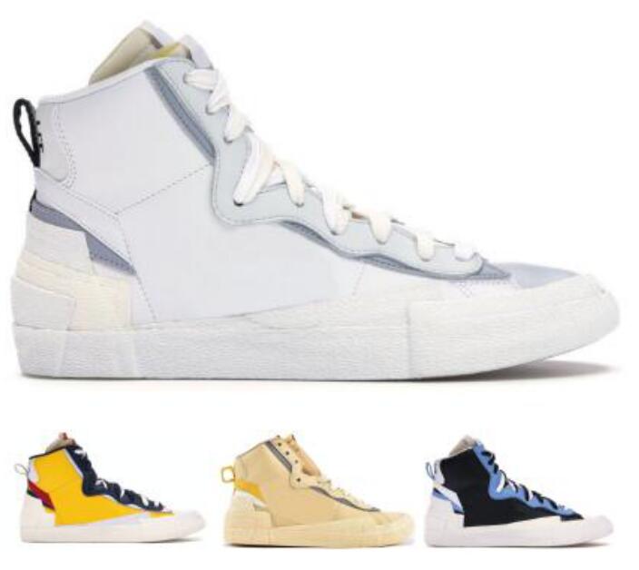 Hommes Femmes d'âge Sacai Chaussures de course de planche à roulettes Flam Snow Beach Bleu Haut Top 2020 Nouvelle arrivée Femmes Chaussures Homme