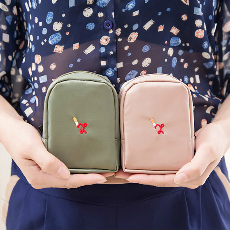 

2020 new ladies mini cosmetic bag simple lipstick bag portable fashion casual storage women's, Green