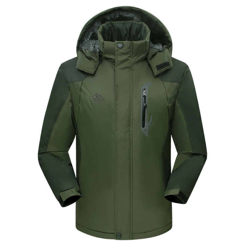 

Outdoor COUPLES Raincoat Jacket for Men And Women Winter Plus Velvet Thick Plus-sized Thick Wind-Resistant Warm Mountaineering, Blue