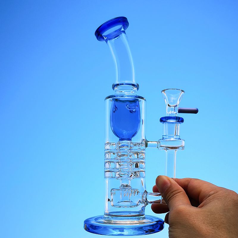 

Torus Heady Glass Bong Inverted Showerhead Ratchet Perc Barrel Percolator Bongs Blue Green Oil Dab Rigs 14mm Joint Water Pipes With Bowl
