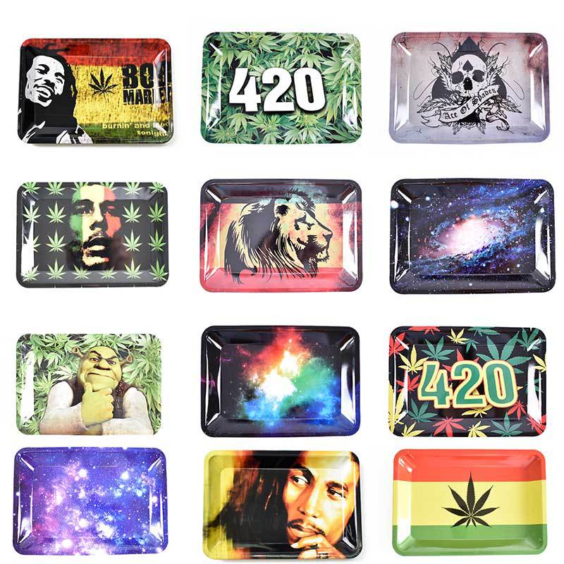 

Metal RAW Rolling Tray Metal Tobacco Rolling Tray smoking pipes small 180*125mm for herb tobacco grinder rolling paper