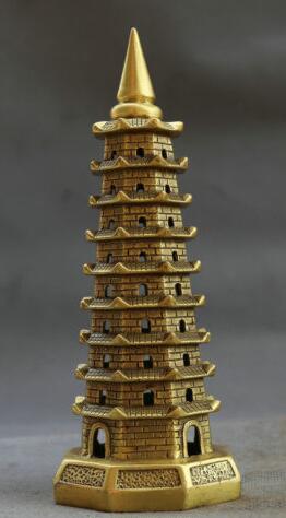 White Crystal Tower Carving Buddhism Temple 9 Floor Tower stupa Pagoda