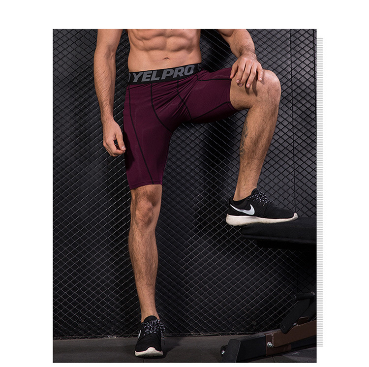 

new Fitness Summer Double Mens Shorts Fitness Bodybuilding Breathable Quick Drying Short Gyms Men Casual Joggers Knee Length Pants, Colour 1