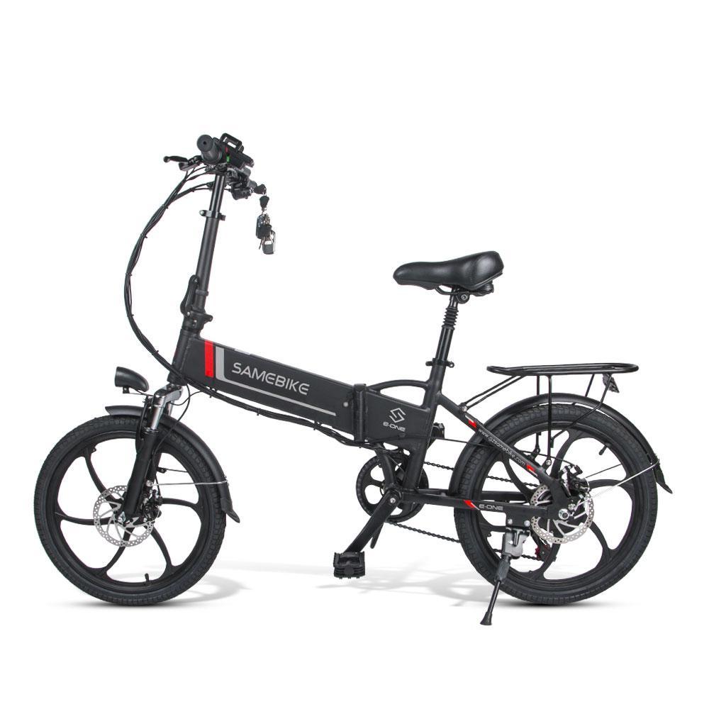 

US Stock Smart Electric Bicycle Samebike 20LVXD30 Two Wheels Electrics Bikes 48V 10.4AH Foldable Electric Bike With Removable Battery Black