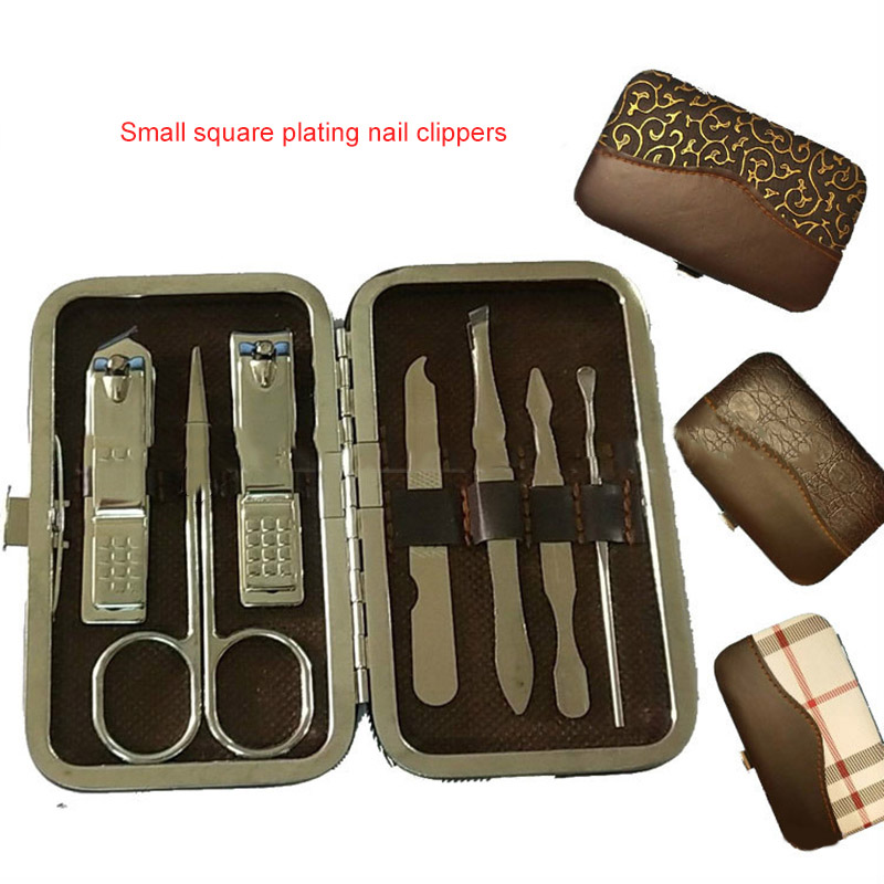

Nail Clippers 7Pcs Stainless Steel Nail Clippers Scissors Suit Set Kits Manicure Stainless Steel Black Scissors