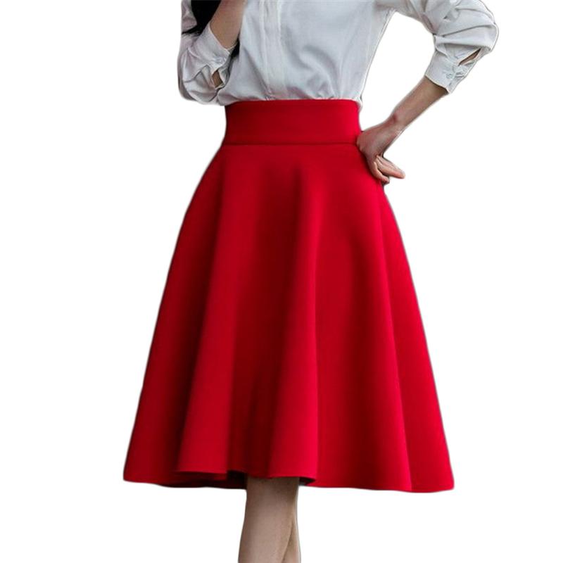 

Women Bottoms Pleated Skirts Saia High Waisted Knee Length 5XL Plus Size Midi Pink Green Black Blue High Waist Elegant 022801