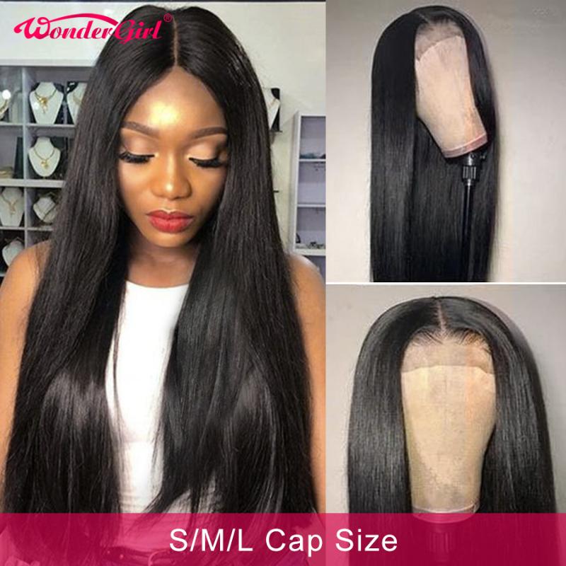 

13X6 Straight Lace Front Wig Small/Medium/Large Size Lace Front Human Hair Wigs For Women Remy Brazilian Wigs Wonder girl, As pic